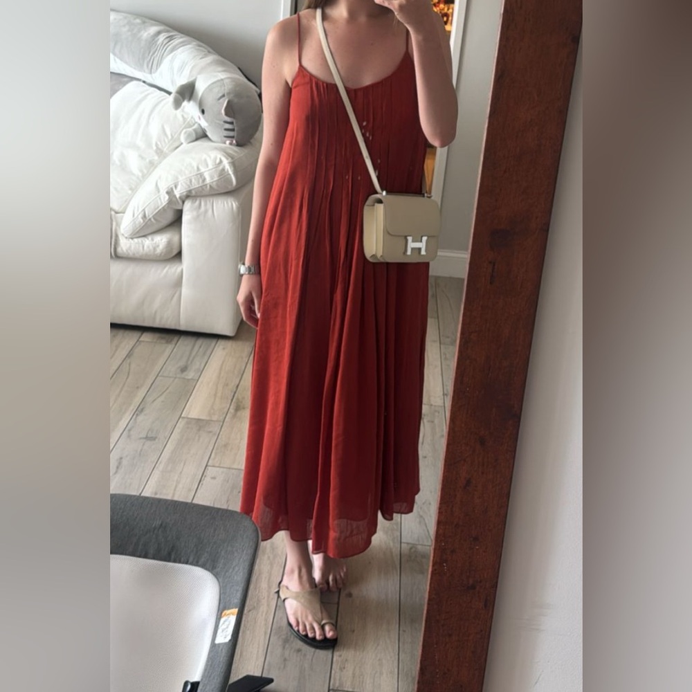 Massimo Dutti Elegant Red Slip Dress